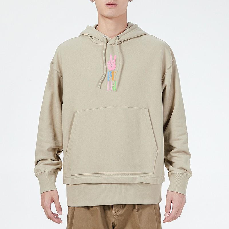PUMA Downtown Sweatshirts Men's Khaki Hooded Moderate Regular 533038-42