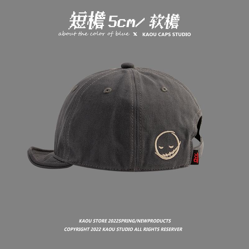 Niche design cm short brim cap couple men and women shopping hat adjustable soft brim sports baseball cap