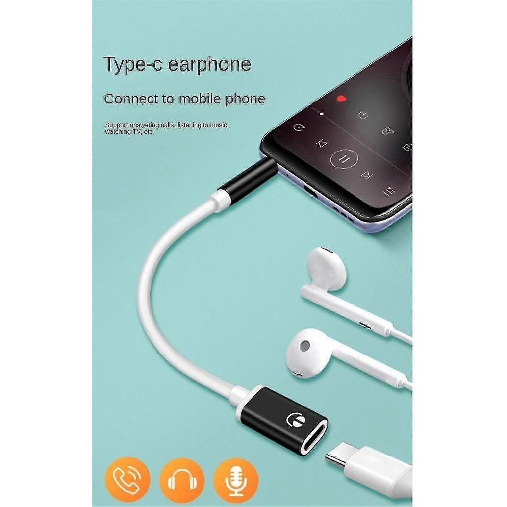 3.5mm Male To Type C Female Audio Cable Cord, Analog Audio Jack Headphone Audio Adapter For Mp3 Pla