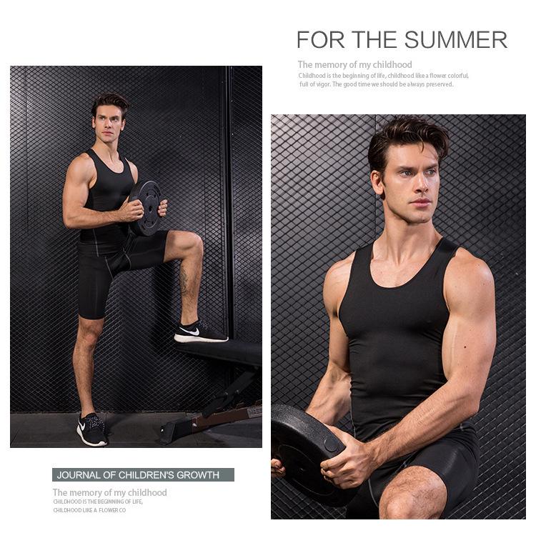 Men's Quick-Dry Compression Tank Top for Sports, Basketball, and Fitness