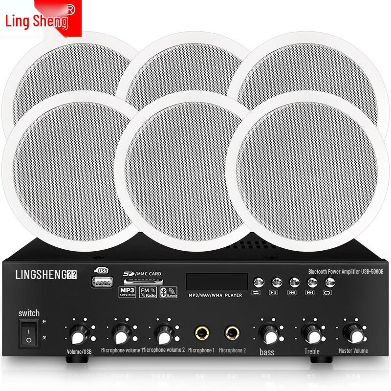 

Lingsheng USB-5080B Bluetooth Ceiling Speaker System (CN version)