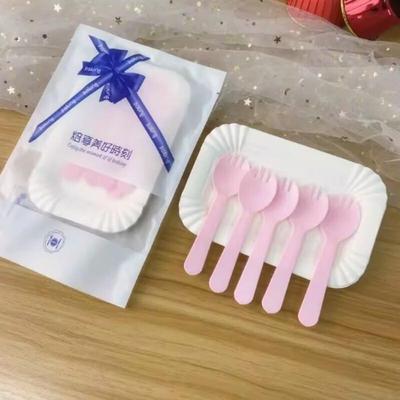 Disposable Plastic Cake & Fork Set