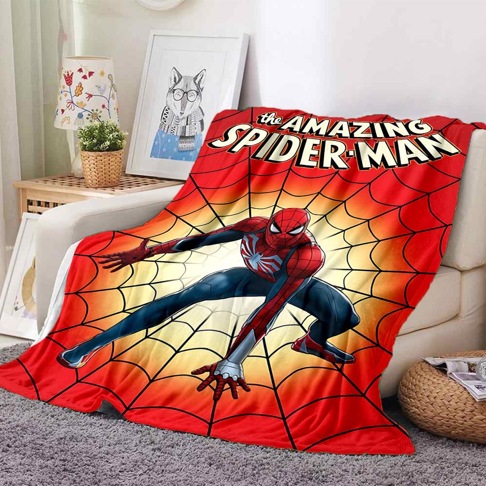 1pz Coperta Morbida e Calda tipo Flanella di Spider-Man, Accogliente per Divano, Letto, Ufficio e Viaggio, Versatile per Tutte le Stagioni, Regalo di Natale