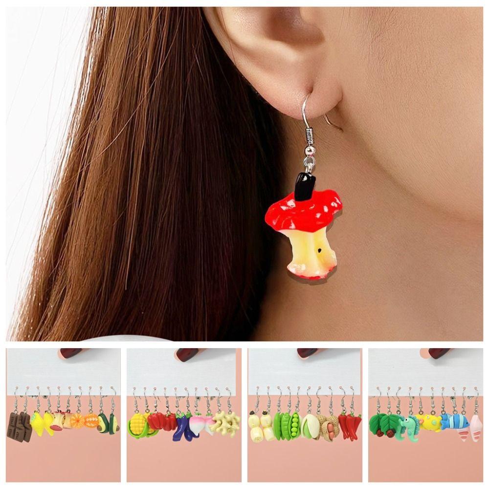 20 Paar Bunte Simulierte Gemüse Ohrringe Kürbis Mais Hängeohrringe Set Geschenk