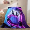 Chic High-end Vibe Game Controller Print Flannel Throw Blanket for Adult Quality Cozy Soft Warm Blanket for Travel Office Home