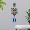 Drewniana Zawieszka Ścienna w Kształcie Sowy Szczęście Dobrobyt Do Dekoracji Domu | Dekoracja Ręka Hamsy Salon | Nowoczesne Dzieło Sztuki | Designerski Przedmiot z MDF | Dekoracja Drzwi
