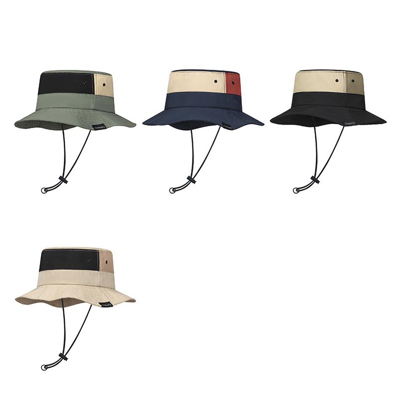Summer Color Matching Sunshade Lightweight Outdoor Quick-Drying Cap Big Head Circumference Mountaineering Foldable Sunscreen Camping Fisherman Hat
