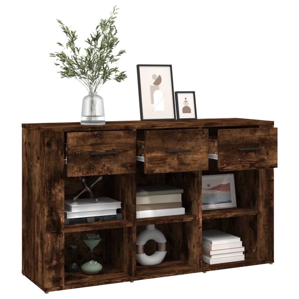 Sideboard in Smoked Oak Finish 100 x 30 x 59.5 cm Engineered Wood