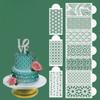 Cake Decorating Stencil Reusable Plastic Templates for Fondant Buttercream Royal Icing Wedding Birthday Cake Decoration Tools