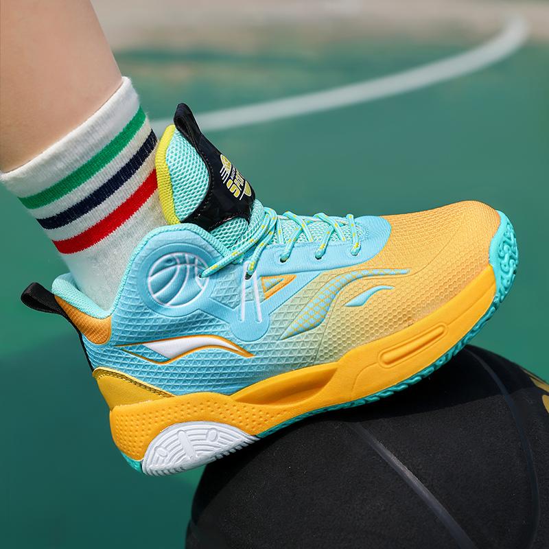 Herbst / Winter Kinder Basketballschuhe Mesh Atmungsaktiv Basketballschuhe für Mittlere und Große Kinder, Schnür-Sportschuhe
