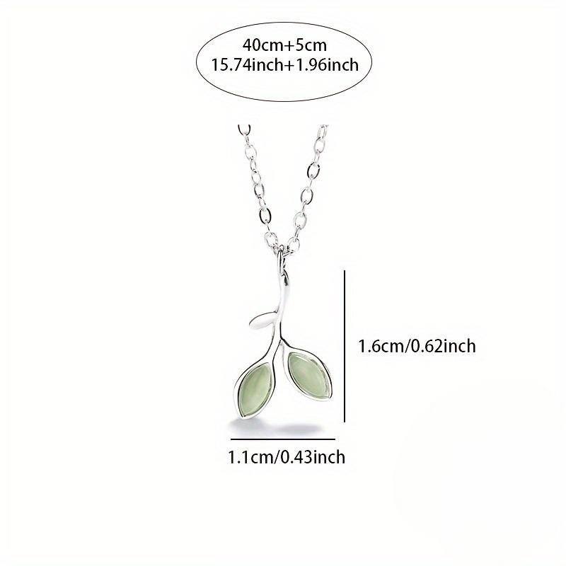 Ladies' Leaf Necklace, Simple and Tender Bud Leaf Design, Sweater Chain and Bone Chain Dual-use, Gift for Couples and Girlfriends