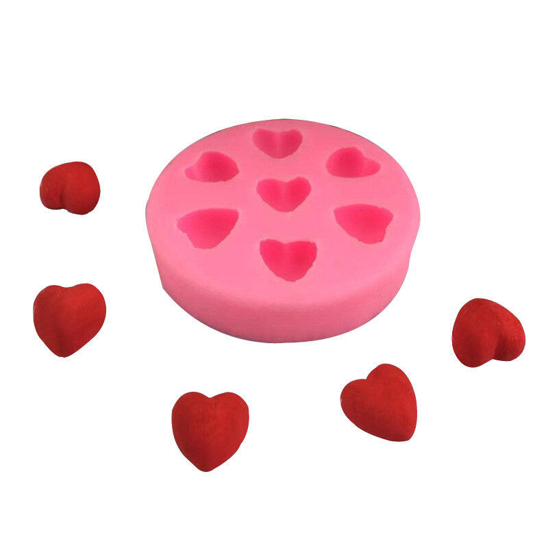 New, 7-hole, aromatic love-shaped gypsum form - 2 pcs.