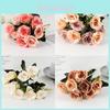 Romantischer Rosenblumenstrauß Künstliche Seidenblumendekoration für Hochzeit und Zuhause
