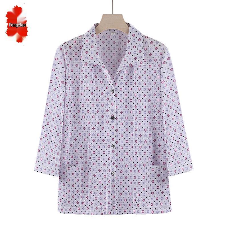 

Женская ретро блузка FENGXIAO с жаккардовым узором, свободного кроя 3XL