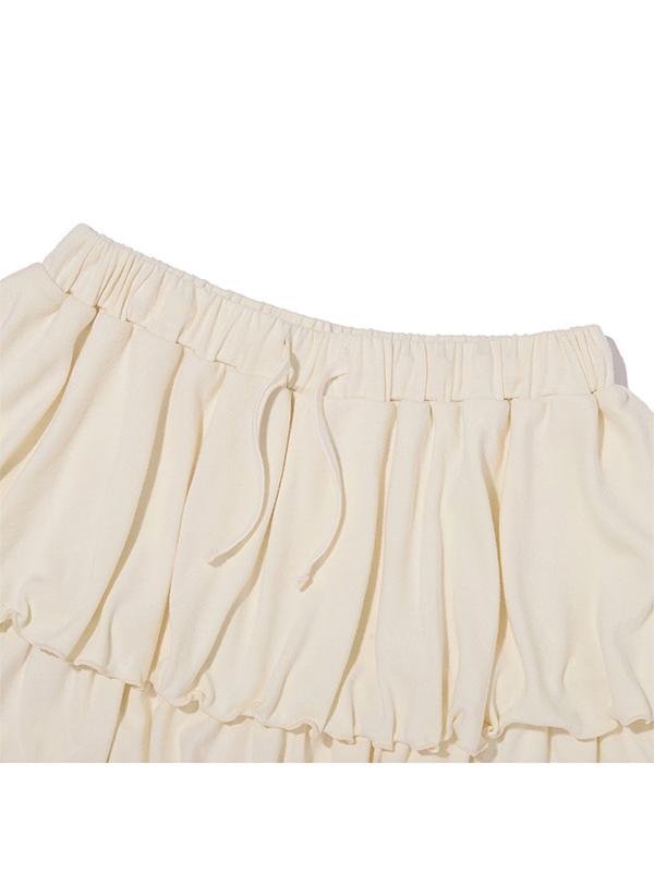 KIRSH Mellow Ruffle Layered Shorts [Light Yellow]