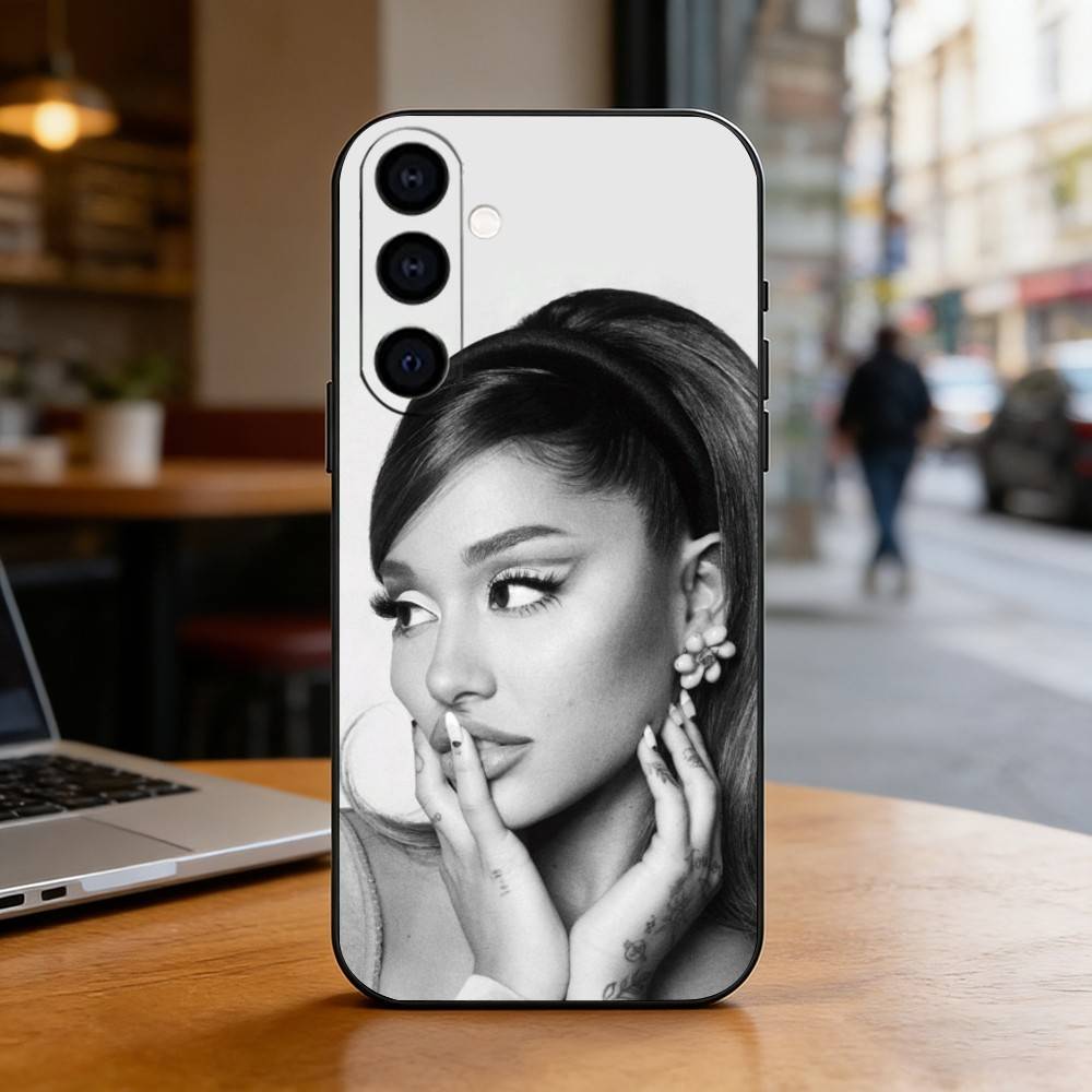 Ariana Grande Phone Case For Samsung Galaxy A73,A72,A71,A70,A53,A52,A51,Soft Silicone Black Cover