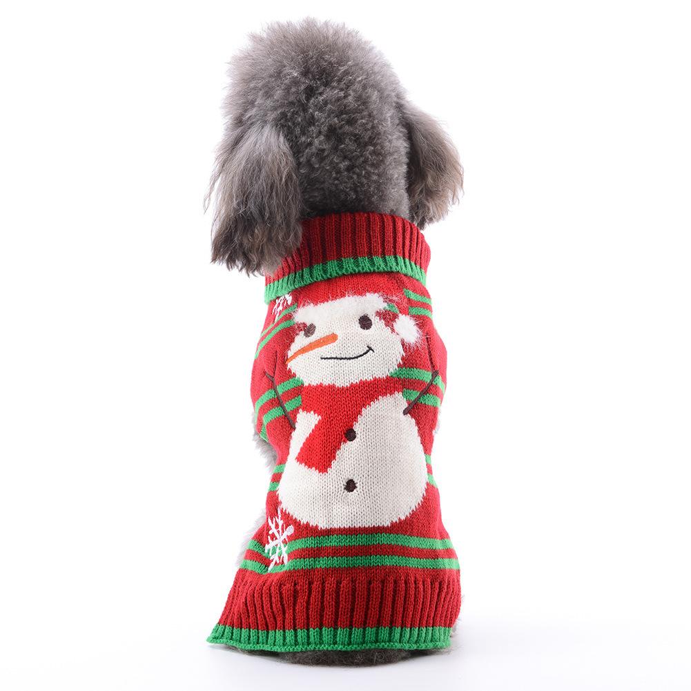 Pet Clothes Small and Medium Sized Dog VIP Teddy New Santa Claus Pet Knitted Sweater Dog Clothes