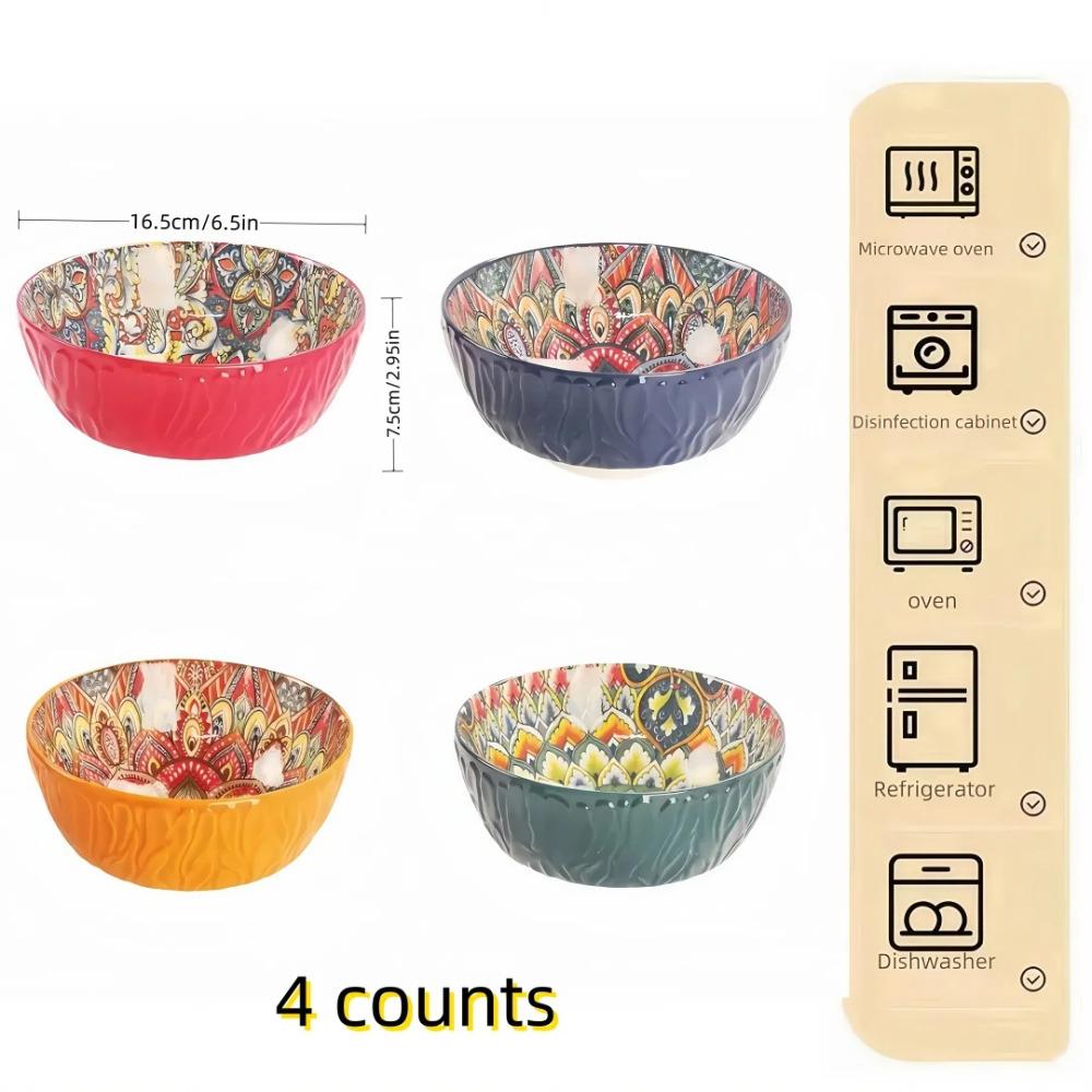 

Богемские керамические миски универсальны и идеально подходят для хлопьев, супов, овсянки, пасты, высокоценных мисок для фруктовых салатов и являются предпочтительными 6.5 inch