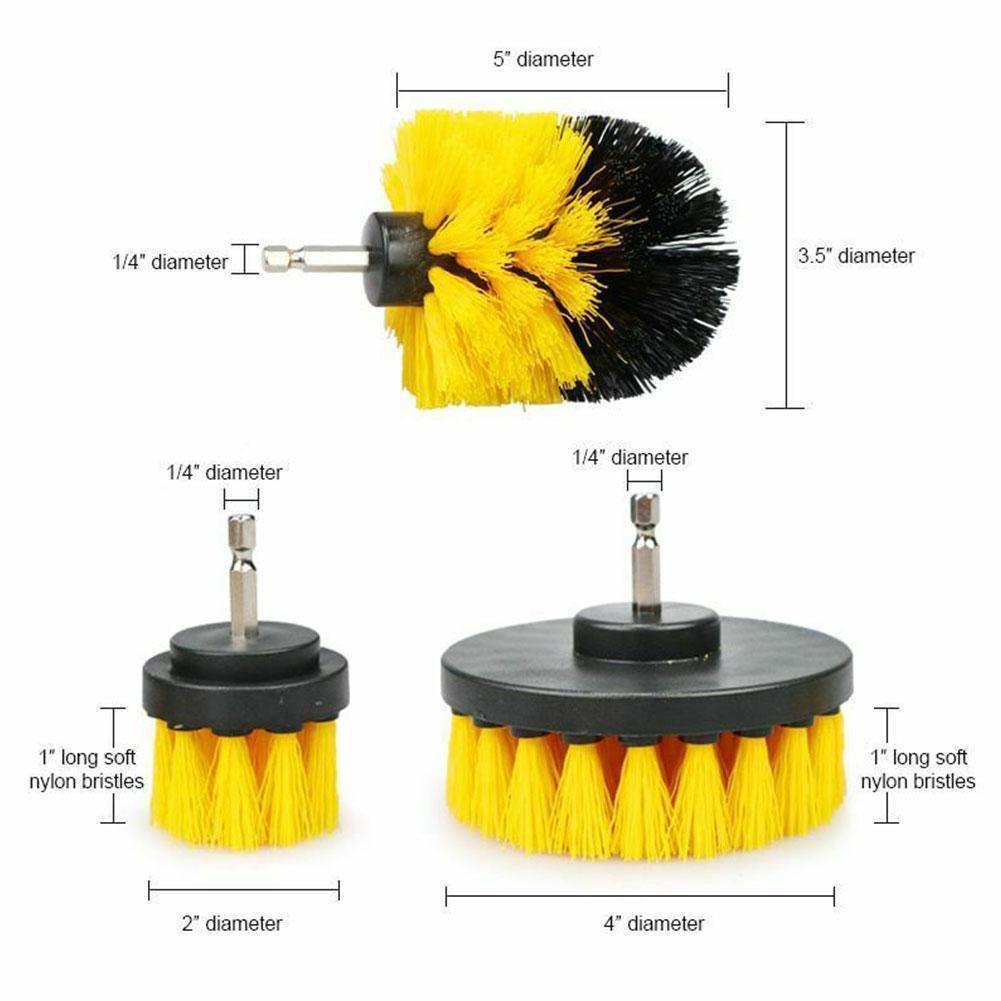 NEW Electric Scrubber Brush Drill Brush Kit Power Drills Scrubber Brush For Carpet Glass Car Tires Nylon Brushes 2/3.5/4 Inch
