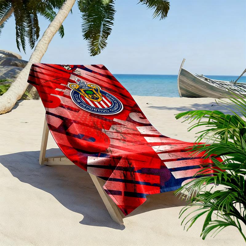 Chivas Guadalajara Print Beach Towel, Large Soft Quick Dry Towel for Beach Camping Swimming