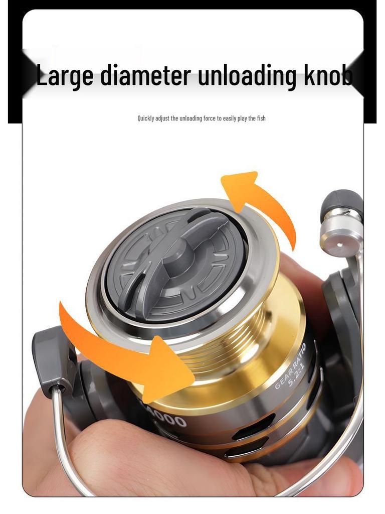 All-Metal Sea Fishing Spinning Reel for Rods and Raft, Lure-Compatible