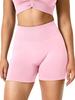 European-American Seamless High-Waist Tummy Control Yoga Shorts - Butt Lift, Sexy, Three-Quarter Length for Running & Fitness Women