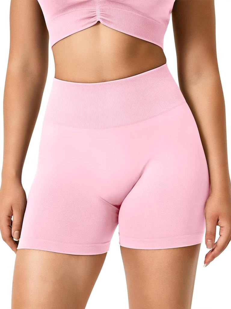 European-American Seamless High-Waist Tummy Control Yoga Shorts - Butt Lift, Sexy, Three-Quarter Length for Running & Fitness Women