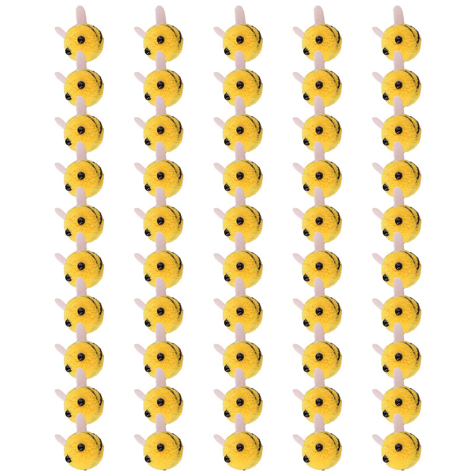 

50 шт. маленьких пчелок, украшения, войлочные шмели, шары для художественного творчества, одежды, шляп, сумок и украшений для детских праздников