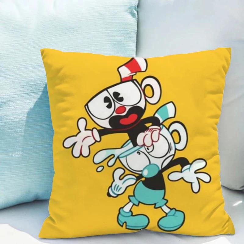 Cushion Covers 45x45 C-cuphead Ornamental Pillows for Living Room Pillowcase 40*40 Fall Decor Lounge Chairs Body Pillow Cover