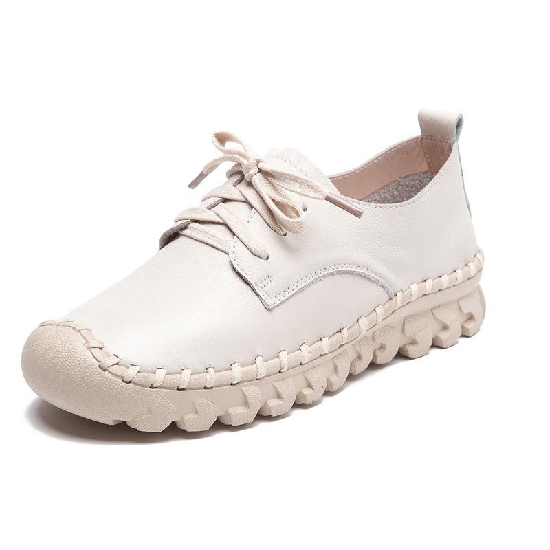 Leather Single Shoes Flat Casual Shoes
