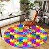 1pc Puzzle Pieces Round Chair mat Area Rug - Non-Slip, Floor Mat for Office, Bedroom, and Indoor Decor c1125704