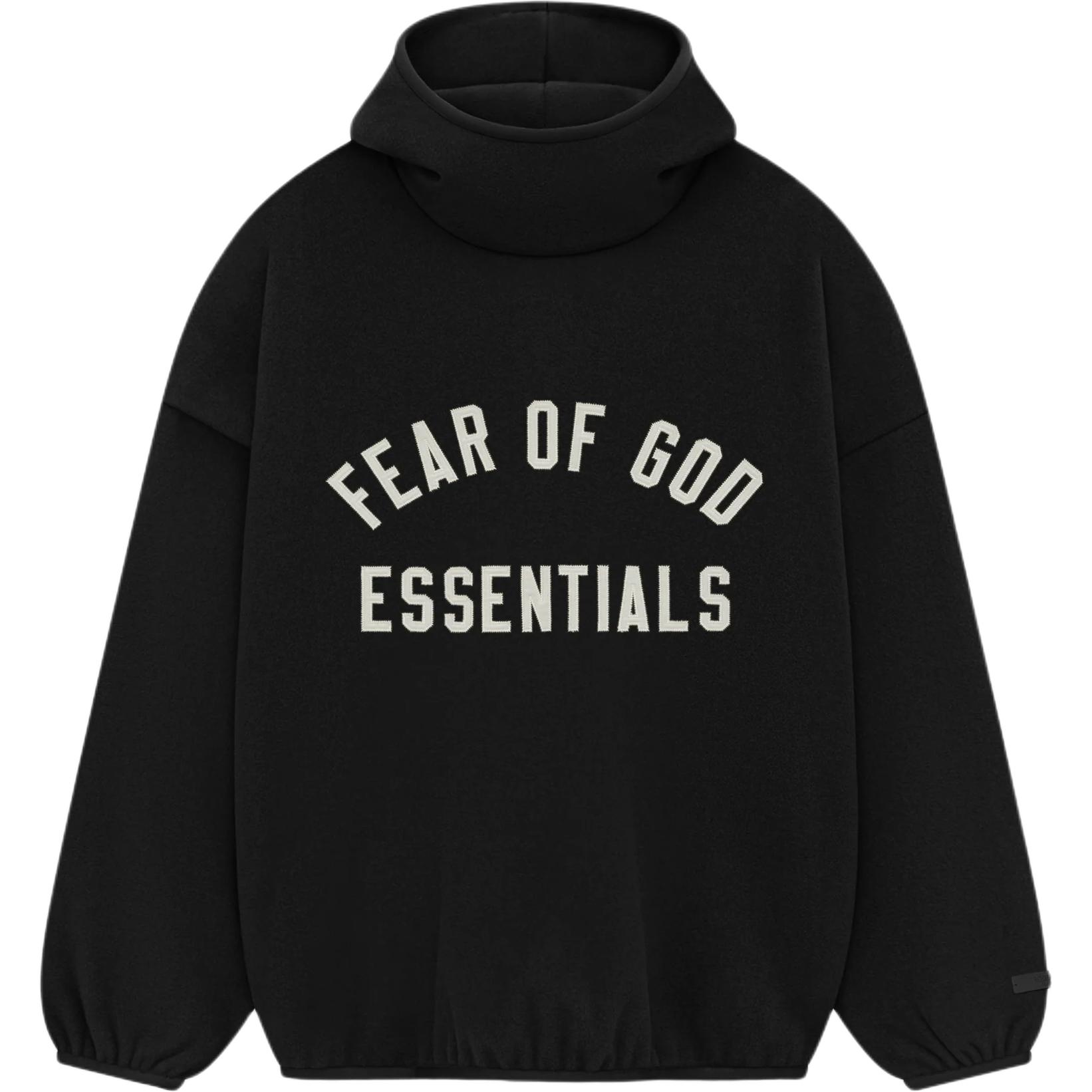 

Fear of God Essentials Brushed Hoodie Black Мужские топы 202HO246410F S