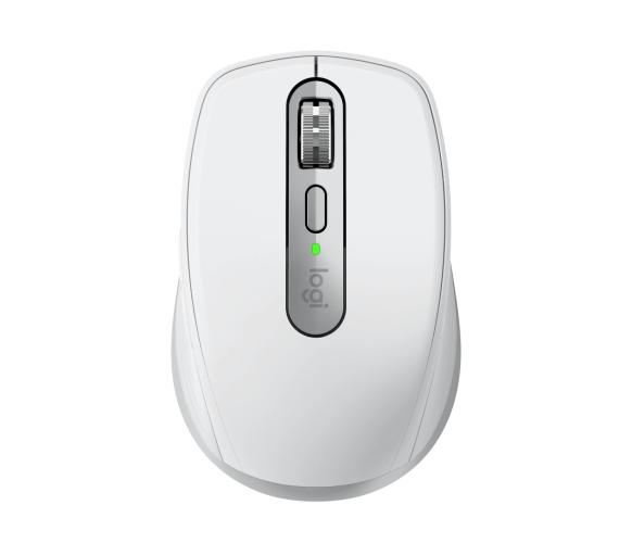 Logitech MX Anywhere 3S Mouse - RF Wireless + Bluetooth, Laser, 8000 DPI, Pale Grey (White)