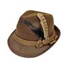 Bavarian Feather Decors Hat Fedora Hat Costume Cosplay Cap Fashion Oktoberfest Hat  Halloween