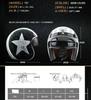 Unisex Vintage Motorcycle Helmet Built-in Lens Open Face Helmet