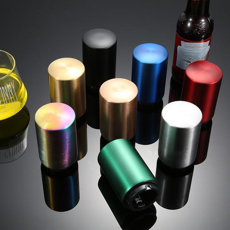 HOMZY Automatic Beer Bottle Opener Magnetic Stainless Steel Push Down Opener Soda Cap Opener Kitchen Bar Tools Gadgets Party Gift