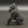 3D Printed Silver Backed Gorilla Statue, Realistic Chimpanzee Ornament, Used for Desktop, Office, and Holiday Home Decoration