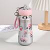 Titanium Inner Lidded Travel Mug With Floral Print Design For Office And Outdoor Use