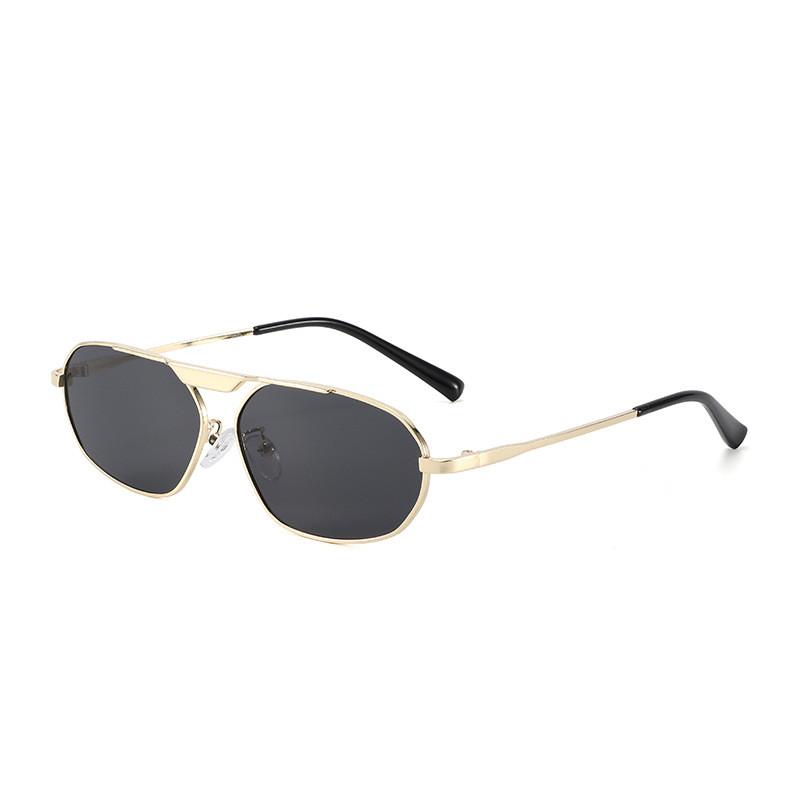 

Y2k Fashion Cat Eye Glasses With Metal Frame And Tinted Lenses For Outdoor Activities GoldFrameGray