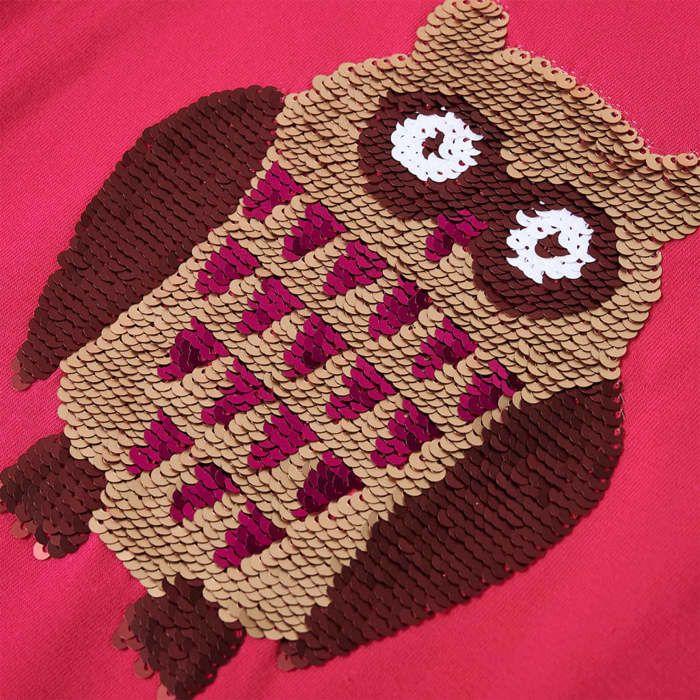 T-shirt enfants à manches longues rose vif 92/104/116/128/140