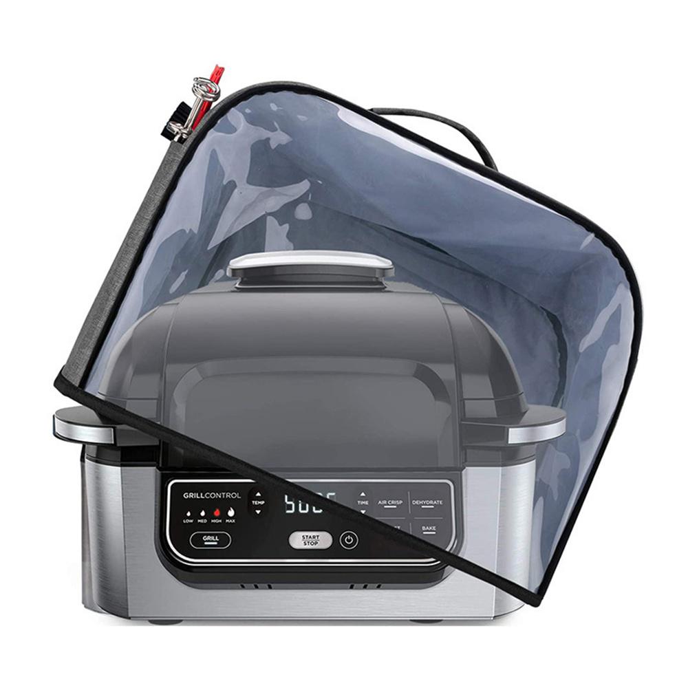 34*35.5*25cm Air Fryer Protective Cover Waterproof Oxford Cloth Oven Cover Bread Machine Cover Microwave Oven Cover Grey 430g