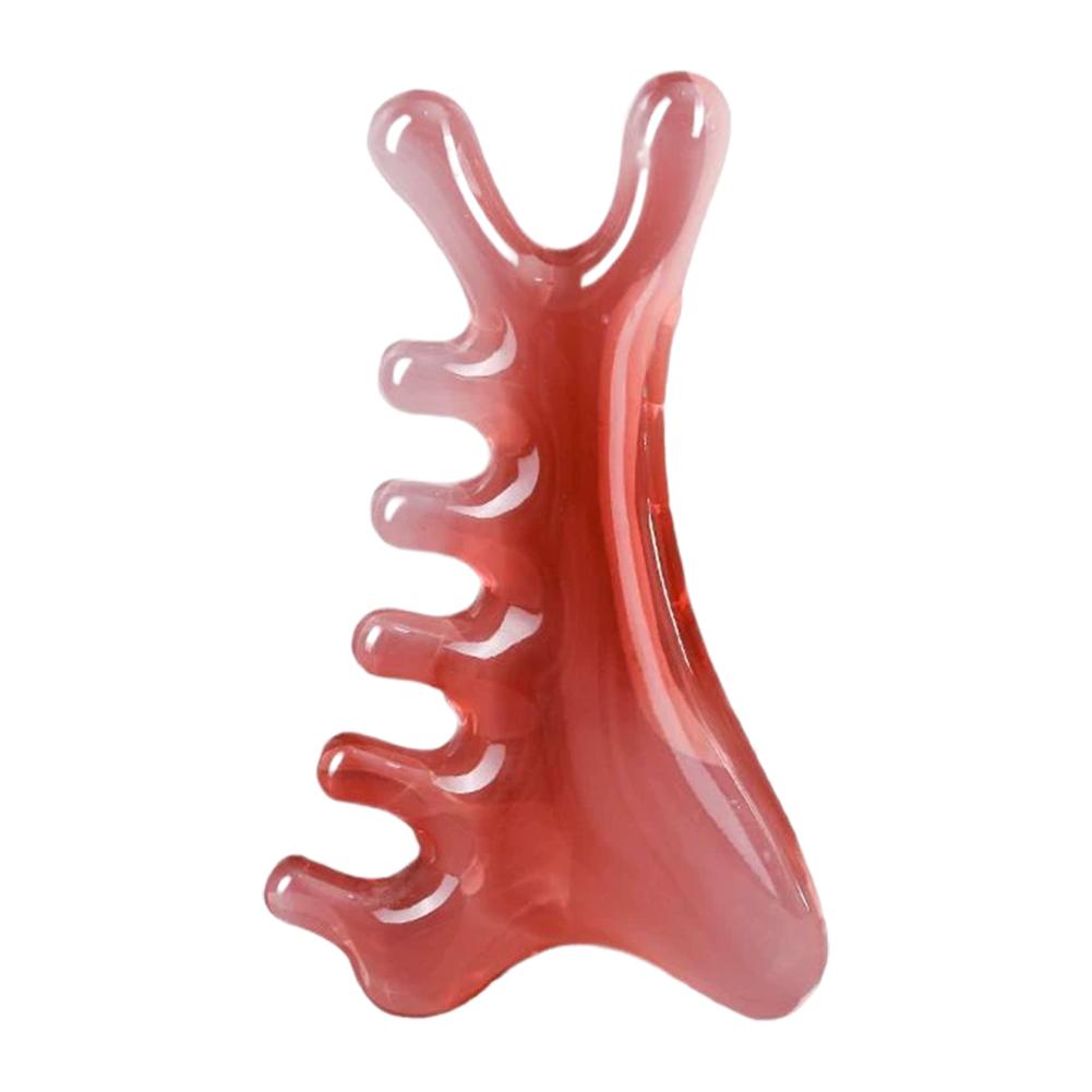 4 in 1 Head Massage Scalp Meridian Massage Comb Resin Handleless Massage Comb Blood Circulation Scalp Meridian Comb