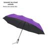 Umbrella Sunny And Rainy Automatic With Printed Logo Black Plastic Spf Sunscreen Threefolding Design