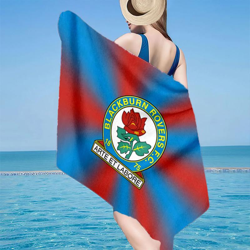 Blackburn Rovers Fc Crest Beach Towel, Quick-drying, Easy To Care For, Use for Both Fitness and Beach Vacations,Sports Essential Fan Gift