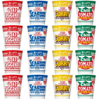 Light and Delicious Cup Noodles, 4 Varieties X 4 Servings Each, 16 Servings Total, Assorted Set, Nissin Foods, Instant Cup Noodles