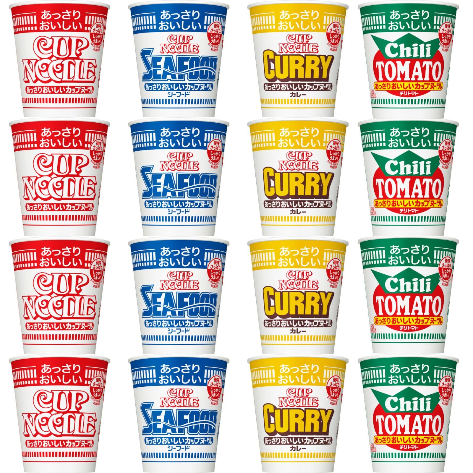 

Light and Delicious Cup Noodles, 4 Varieties x 4 Servings Each, 16 Servings Total, Assorted Set, Nissin Foods, Instant Cup Noodles