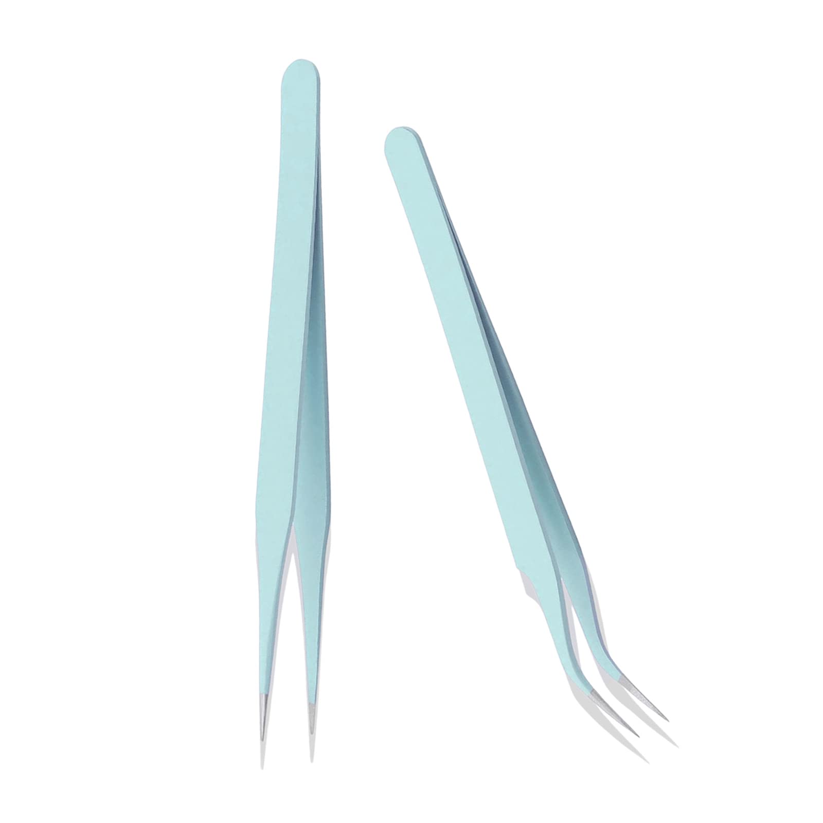 

Samcos Stainless Steel Tweezers Perfect for DIY Handmade Plastic Tsumami False and More 2-Piece Set, Crafts, Projects, Nails, Models, Zaiku, синий