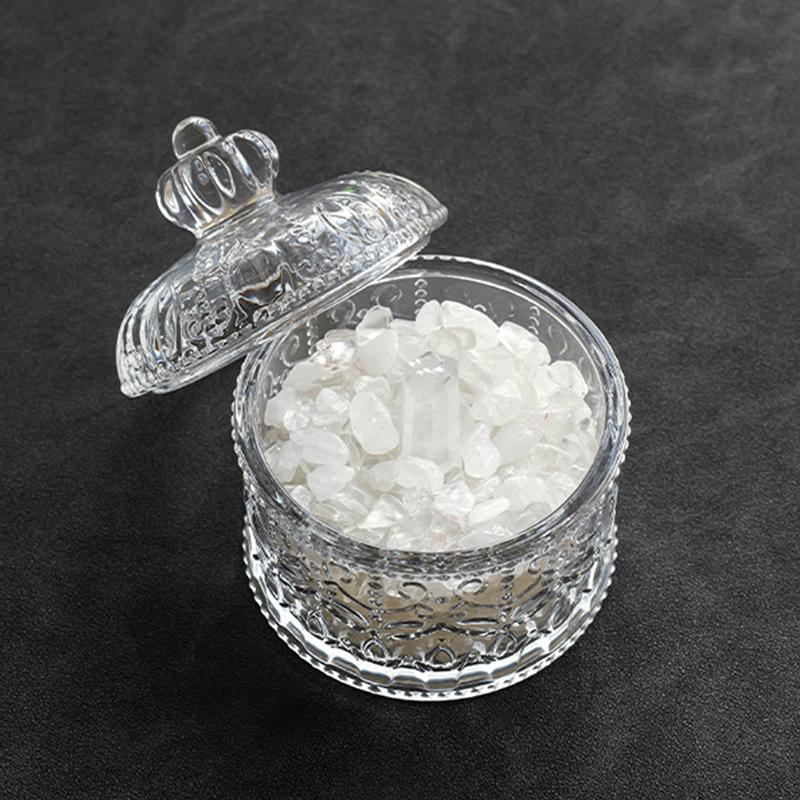 Průhledná skleněná dóza Skladovací dóza Svatba Dóza na cukroví Dóza na vosk Skleněné nádobí s víčkem Místo Šperkovnice