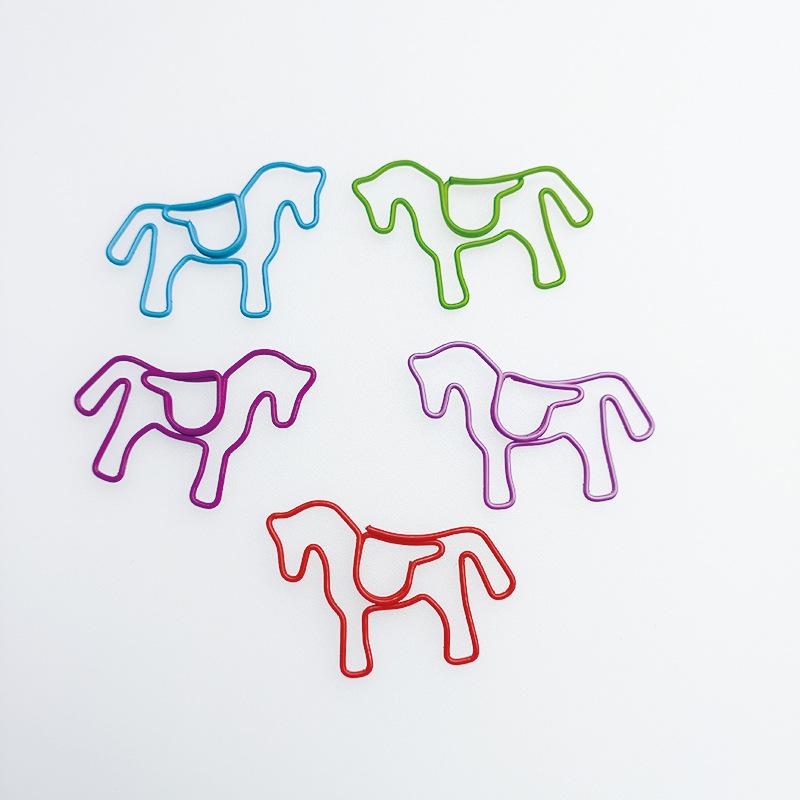 Farbige hufeisenförmige Metallbüroklammern – Kreatives und niedliches Tierdesign