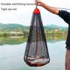 Different Size Fishing Mesh Bag Folding Fish Gear Thickening Small Grid Nets Live Fishes Net Bundle Mouth Meshes Bags